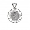 Colgante de plata 0.50 centimos Alfonso XIII Filigrana artesanal