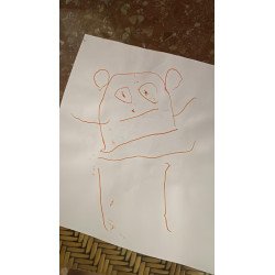 Colgante personalizado con dibujo de los niños en plata de ley 925 con baño de oro