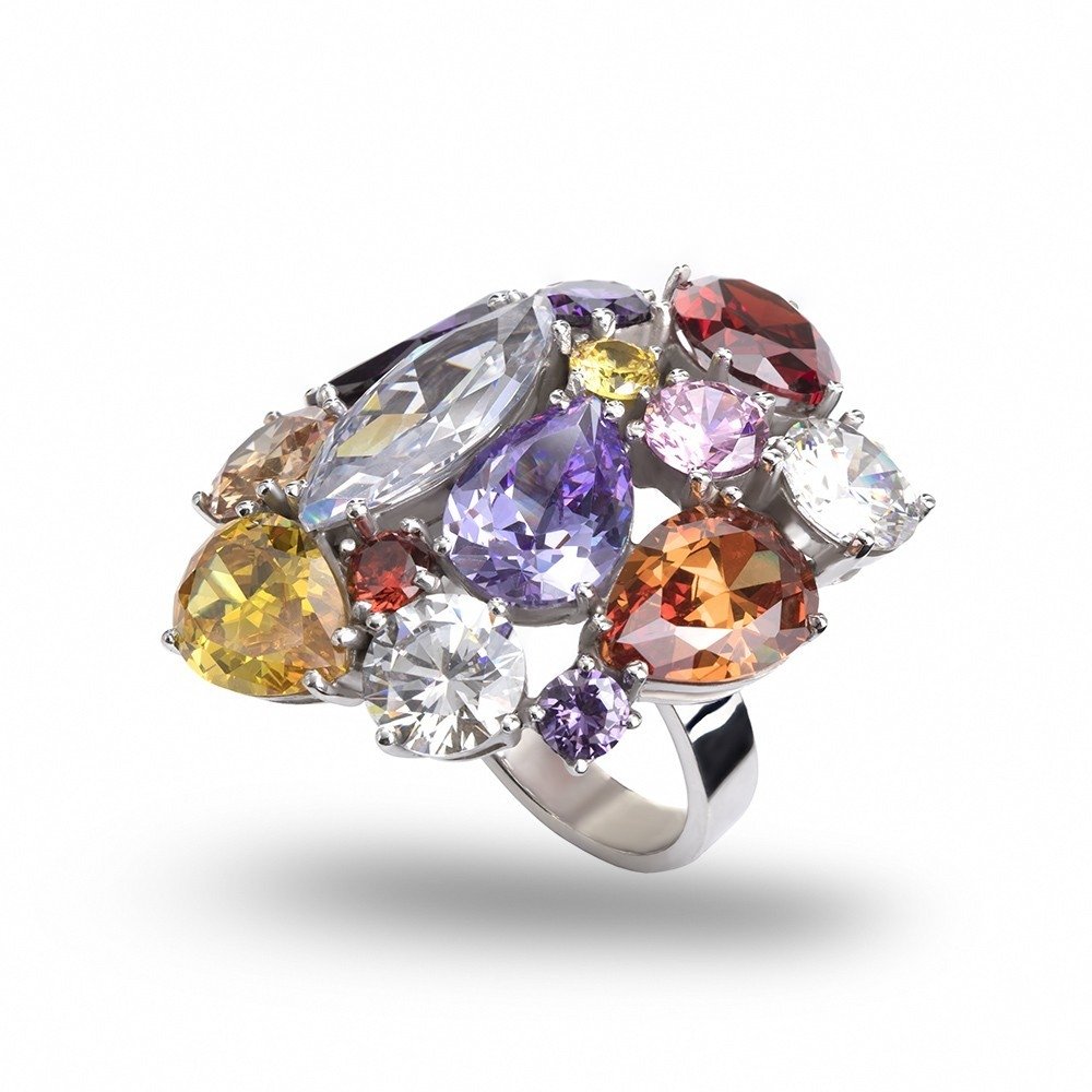 Anillo Oro Rosa 14k, Estilo Pavé Zirconia 3.5 Mm – Infiniti Joyas